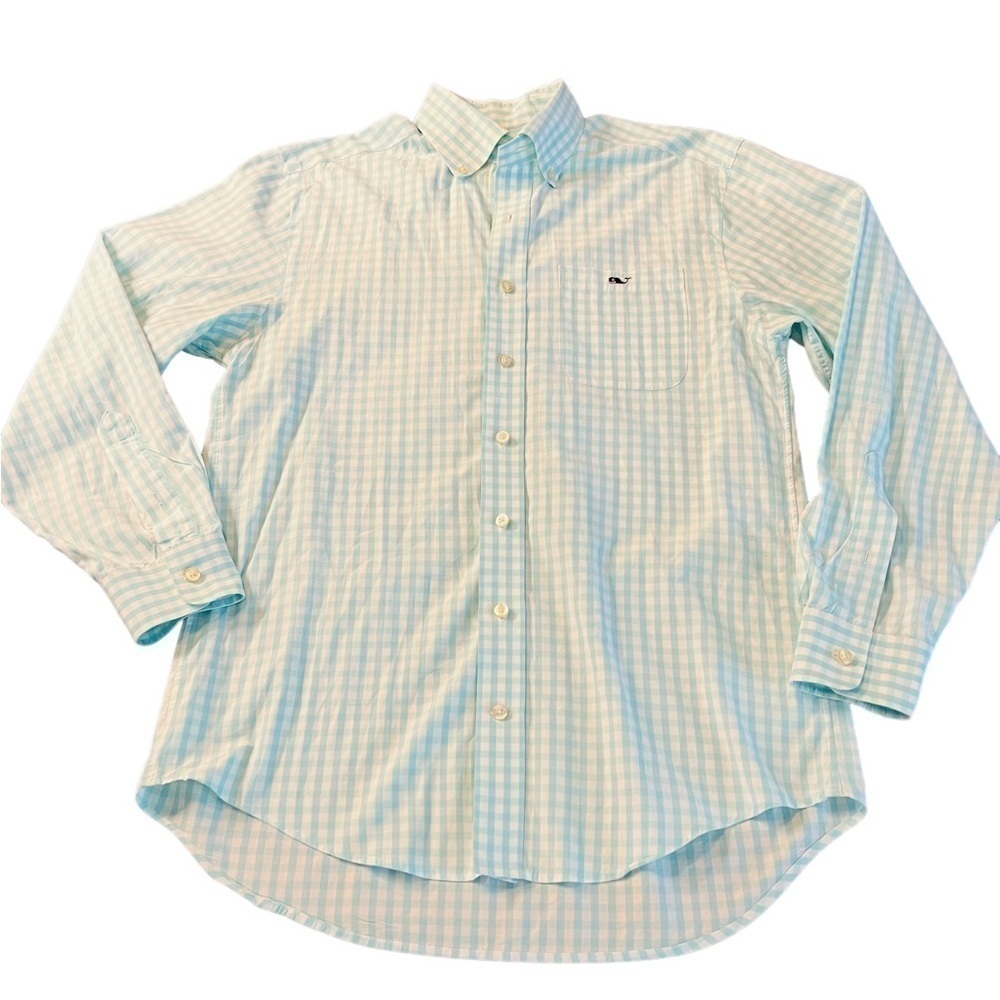 VINEYARD VINES MENS TUCKER SHIRT SIZE SMALL LIGHT BLUE & WHITE